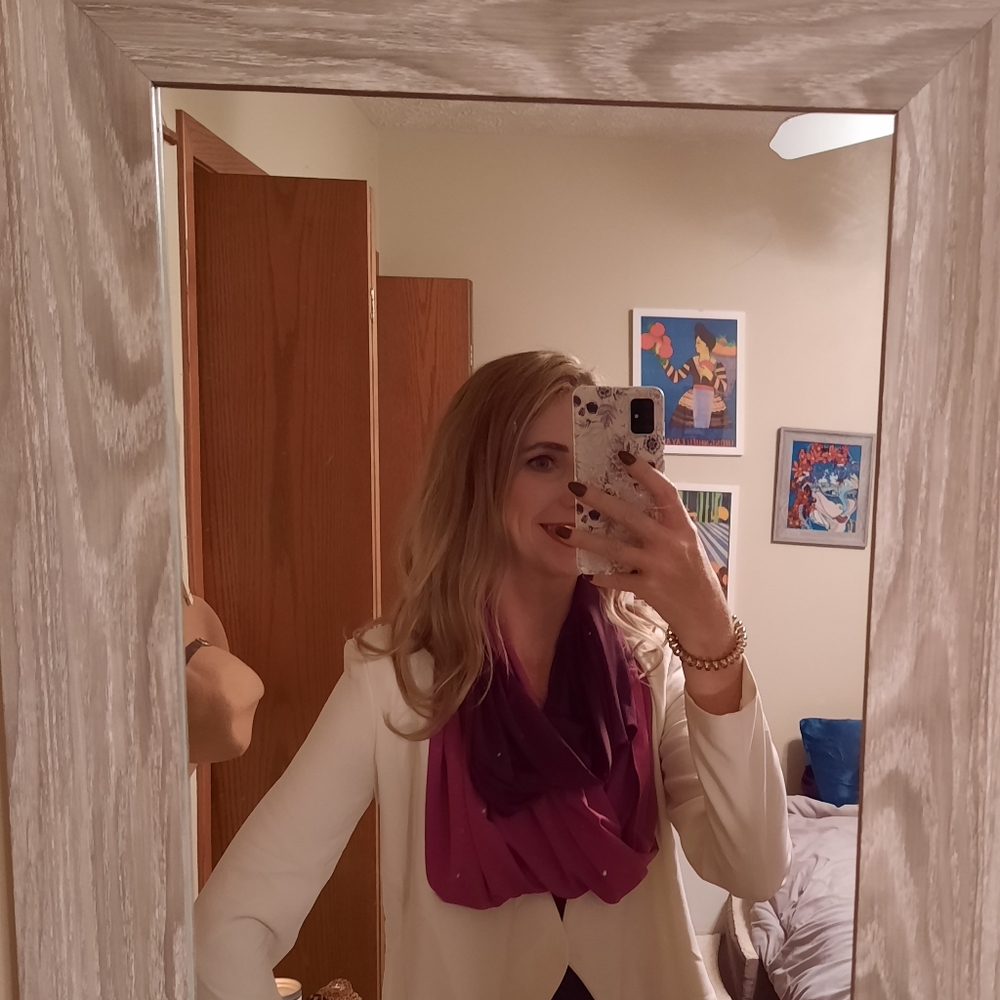 Fabletics purple infinity scarf two toned - Picture 2 of 4